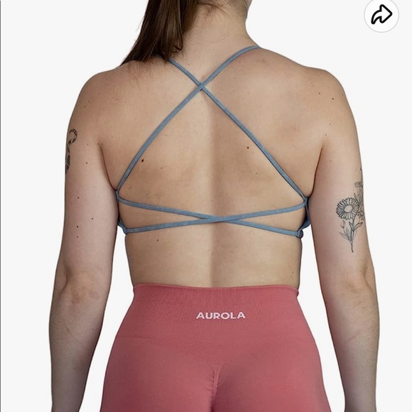 Strappy Back Sports Bra Top Size Small - Picture 4 of 4